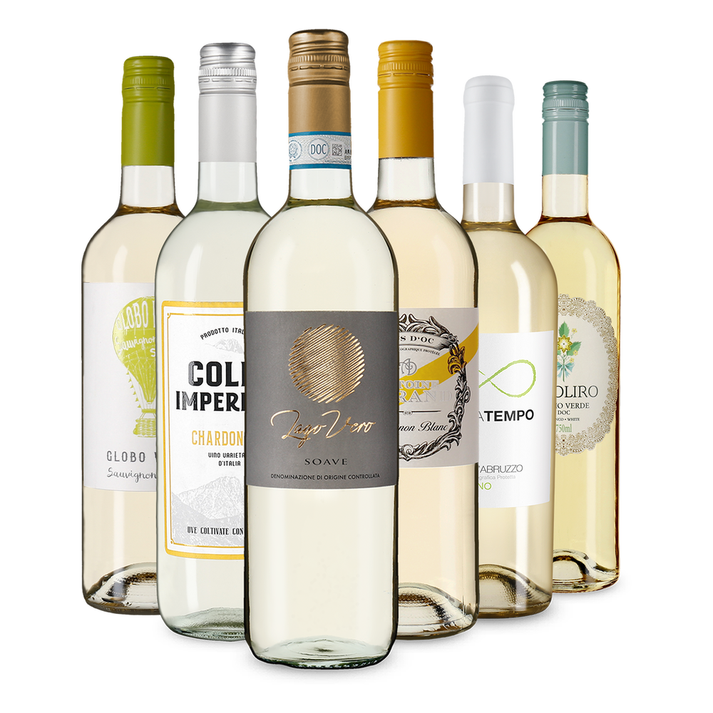 Selezione di vini bianchi dall'Europa