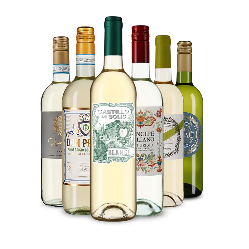 Selezione di vini bianchi dall'Europa