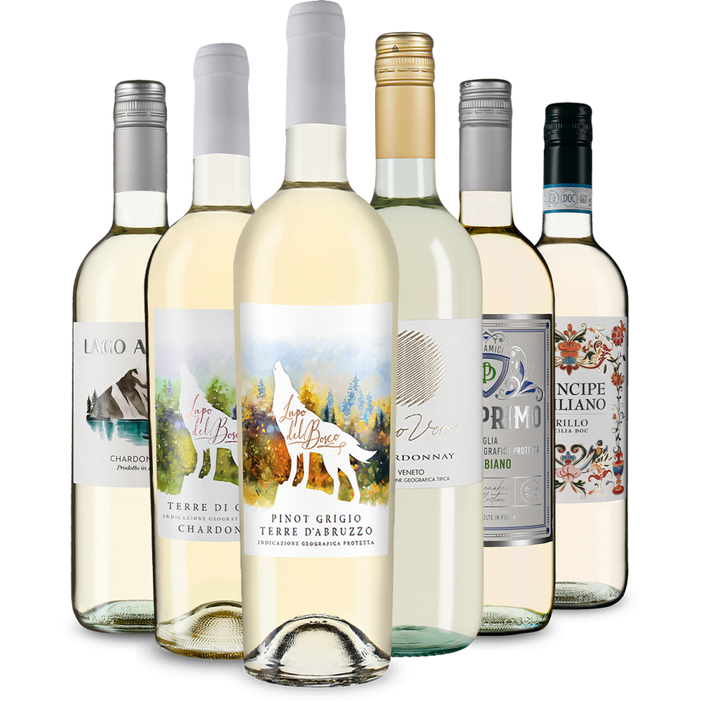 Selezione di vini bianchi italiani