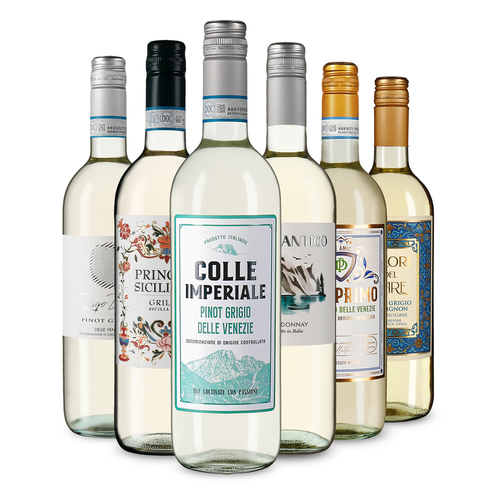 Selezione di vini bianchi italiani