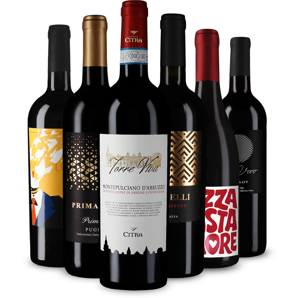 Selezione di vini rossi italiani