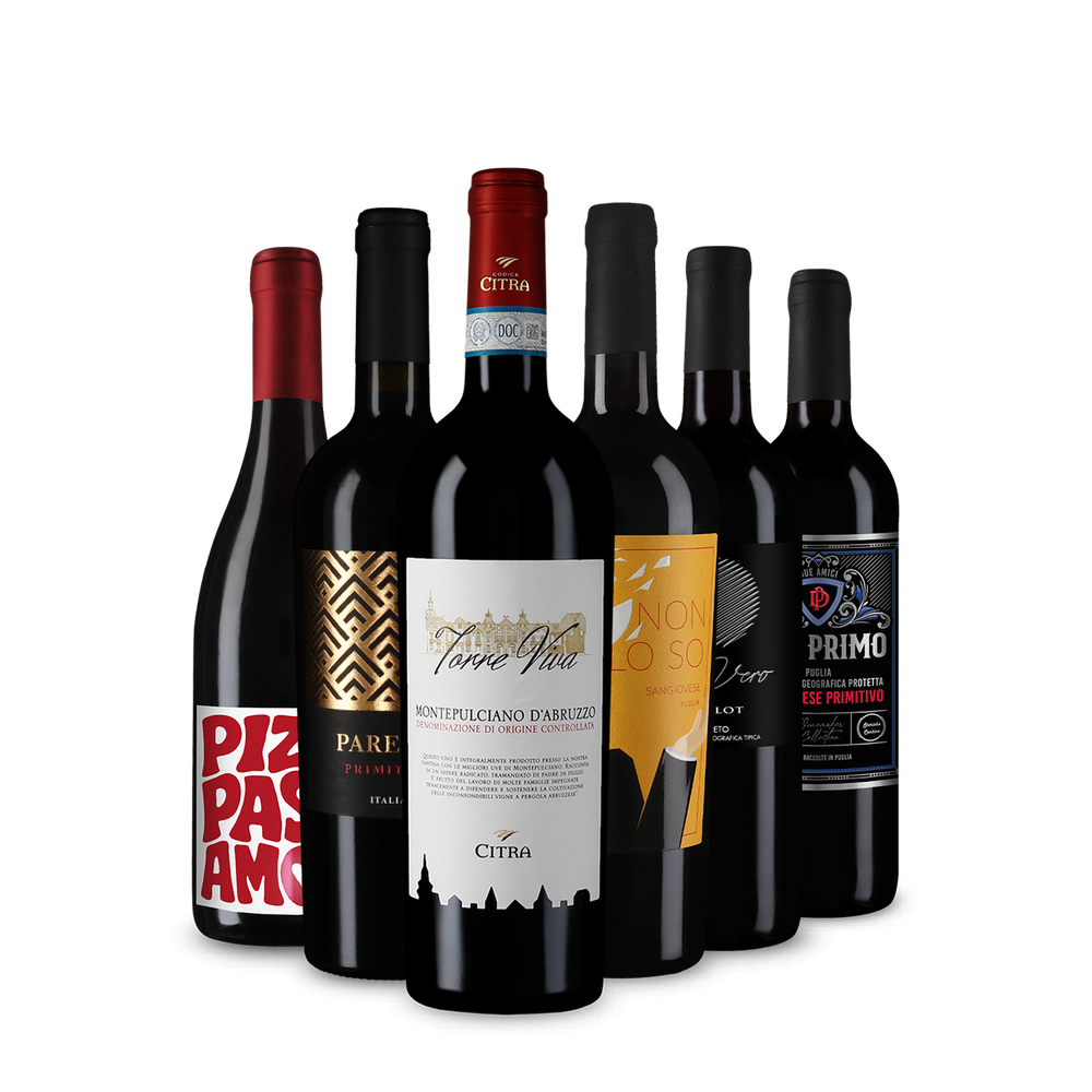 Selezione di vini rossi italiani