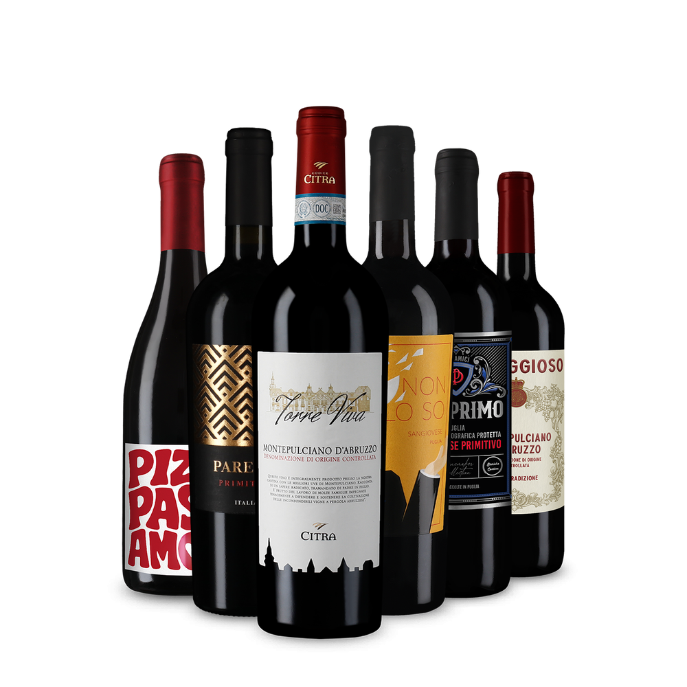 Selezione di vini rossi italiani