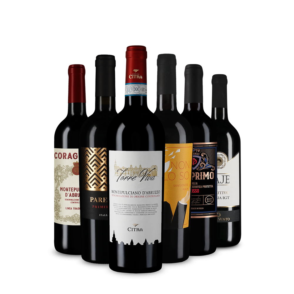 Selezione di vini rossi italiani