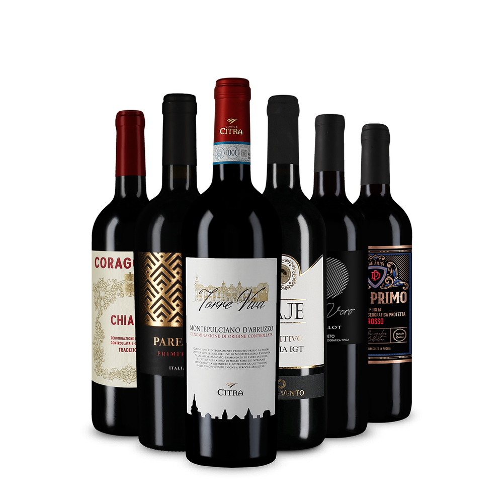 Selezione di vini rossi italiani