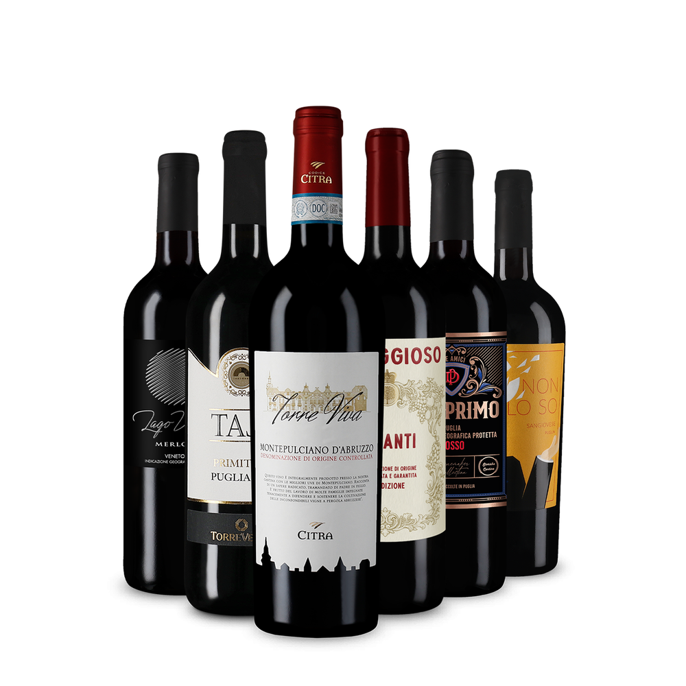 Selezione di vini rossi italiani