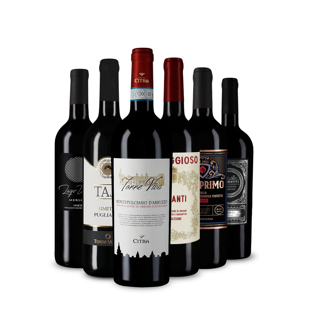 Selezione di vini rossi italiani