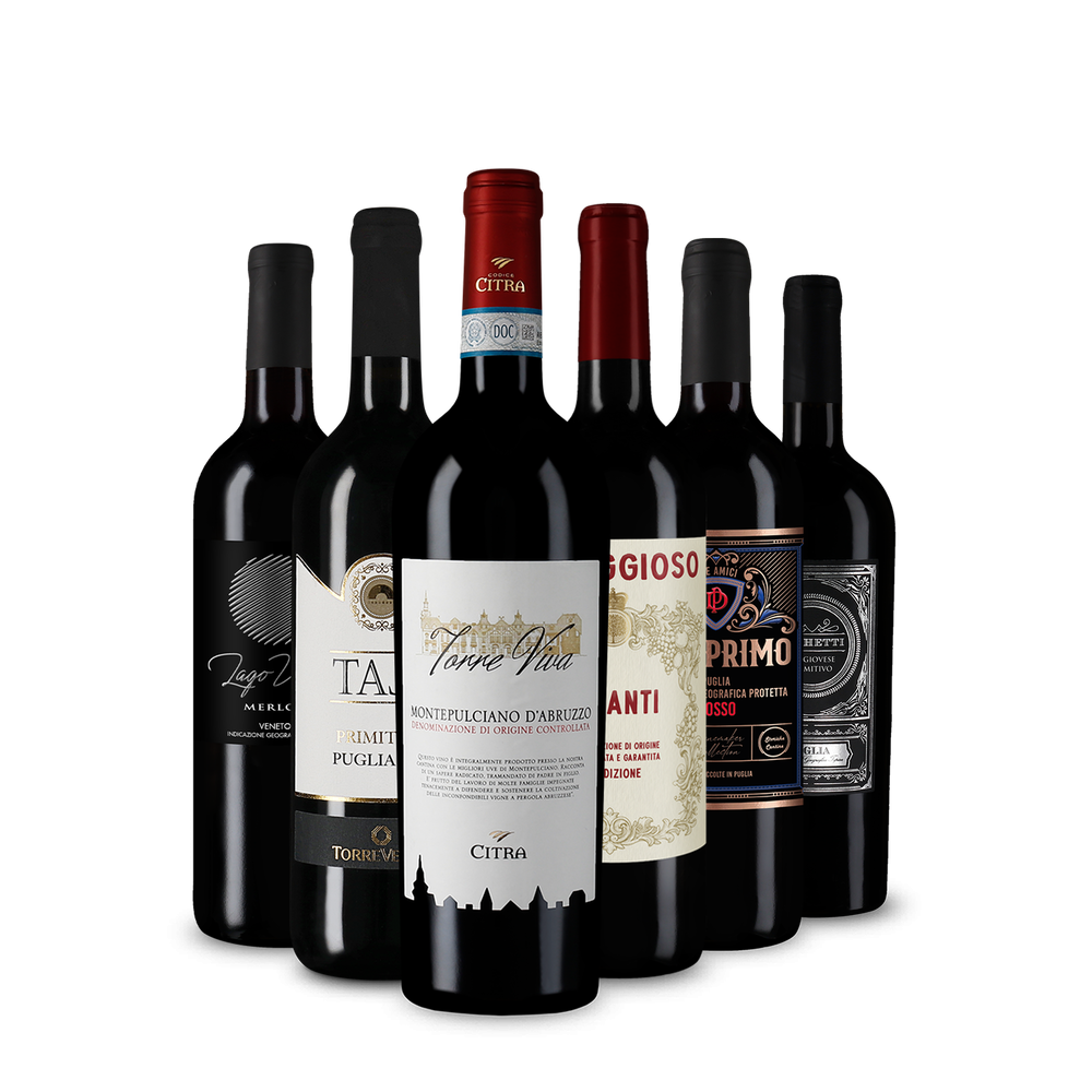 Selezione di vini rossi italiani