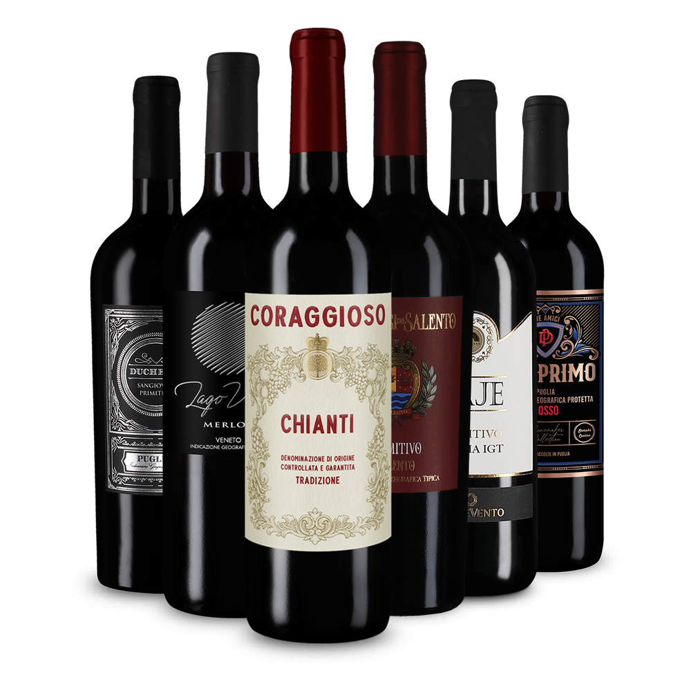 Selezione di vini rossi italiani