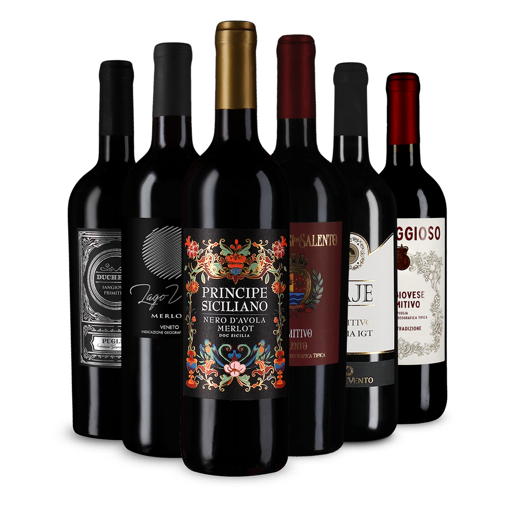 Selezione di vini rossi italiani