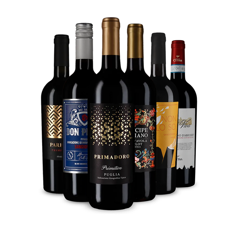 Selezione di vini rossi italiani