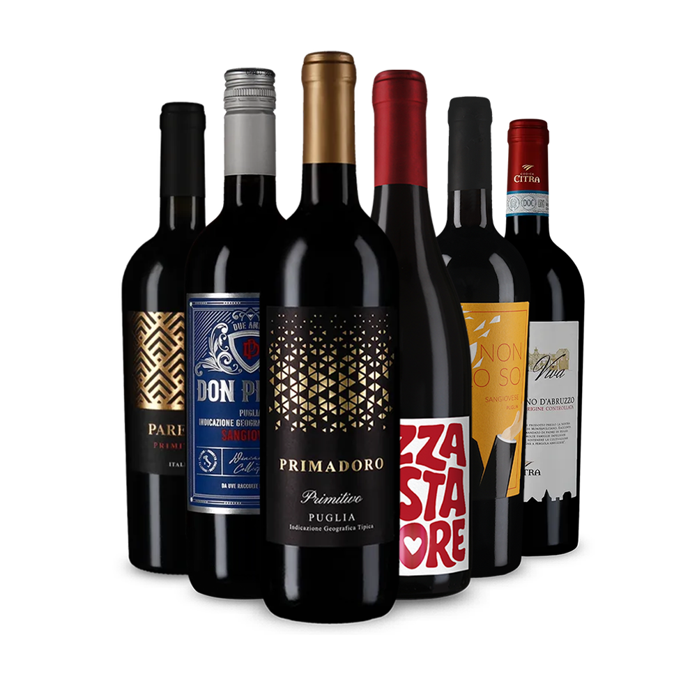 Selezione di vini rossi italiani