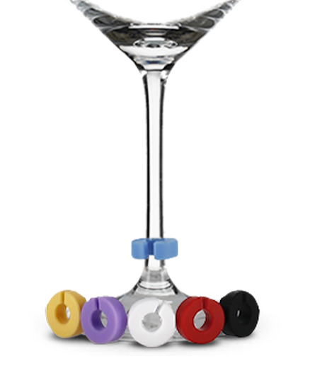 Gratuito Segnaposto per bicchieri da vino - set da 6