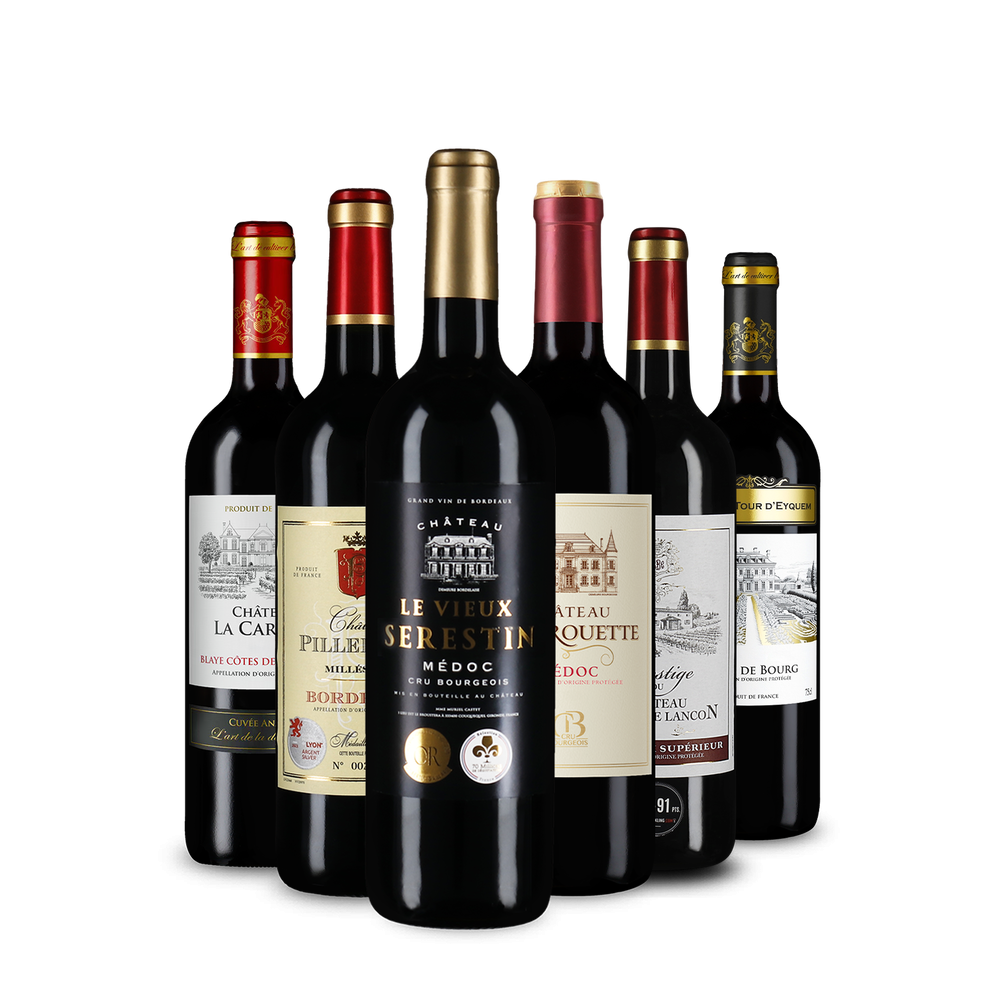 Selezione di vini rossi di Bordeaux