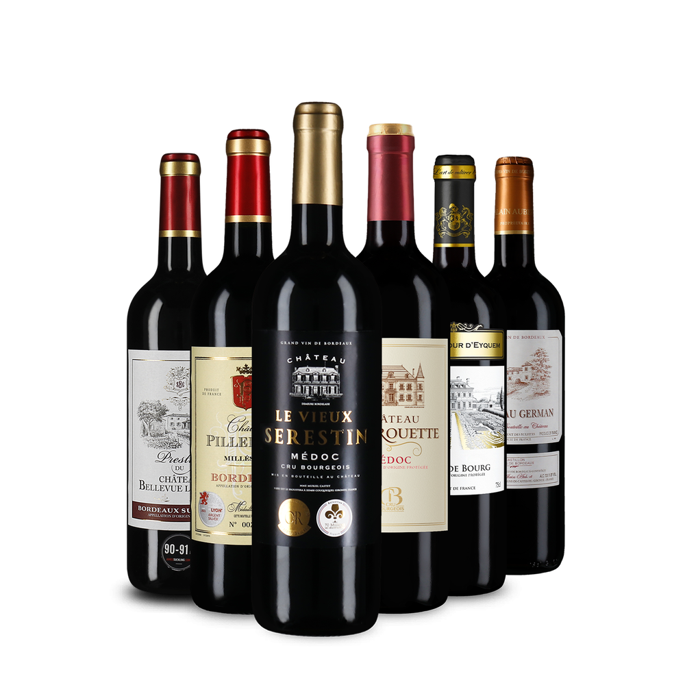 Selezione di vini rossi di Bordeaux