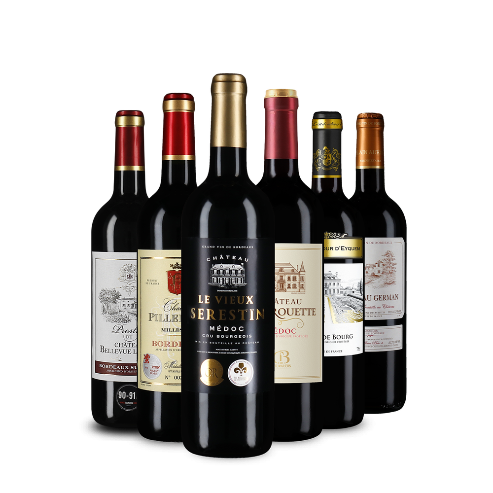 Selezione di vini rossi di Bordeaux