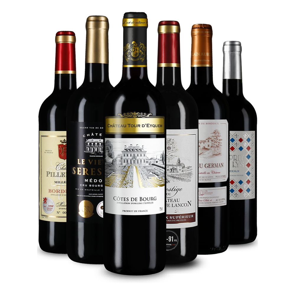 Selezione di vini rossi di Bordeaux
