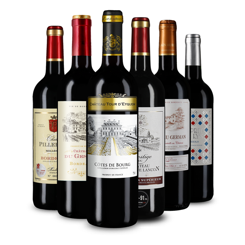 Selezione di vini rossi di Bordeaux