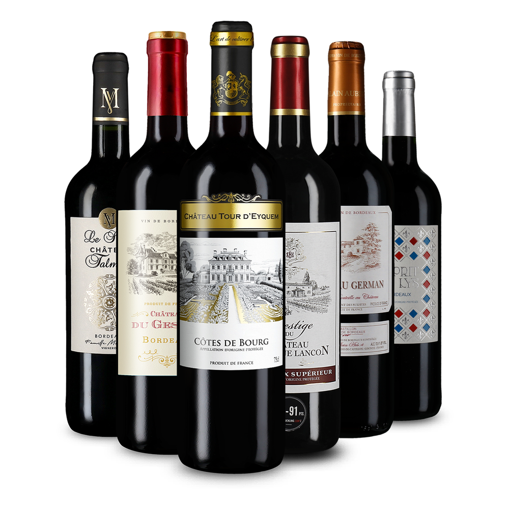 Selezione di vini rossi di Bordeaux