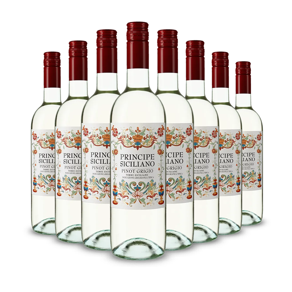 8 bottiglie Pinot Grigio Terre Siciliane 2024 – Gold