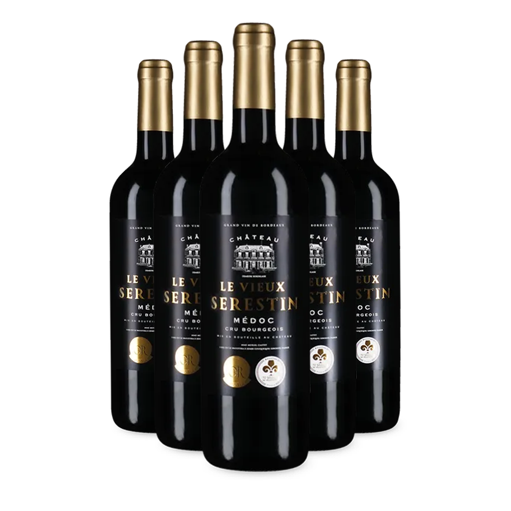 5 bottiglie Médoc Cru Bourgeois 2020 – Gold