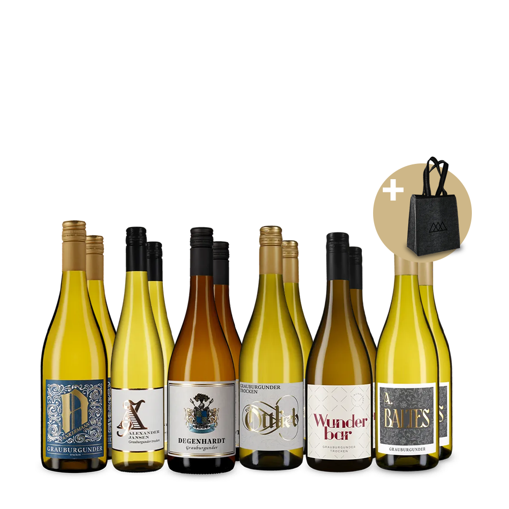 Pinot Gris del Palatinato in pacco 6x2+ borsa in feltro per 6 bottiglie – Gold