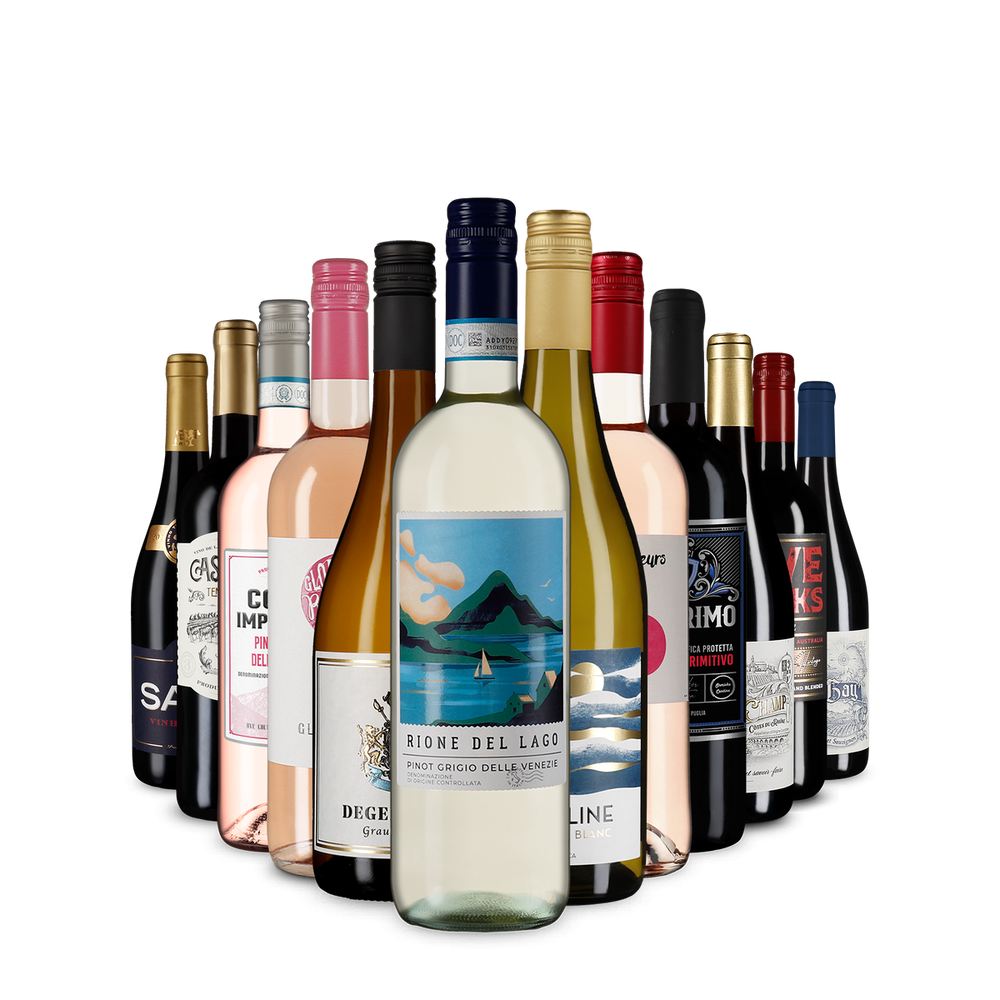 Tutti i vini nell'anno in mega pacco da 12
