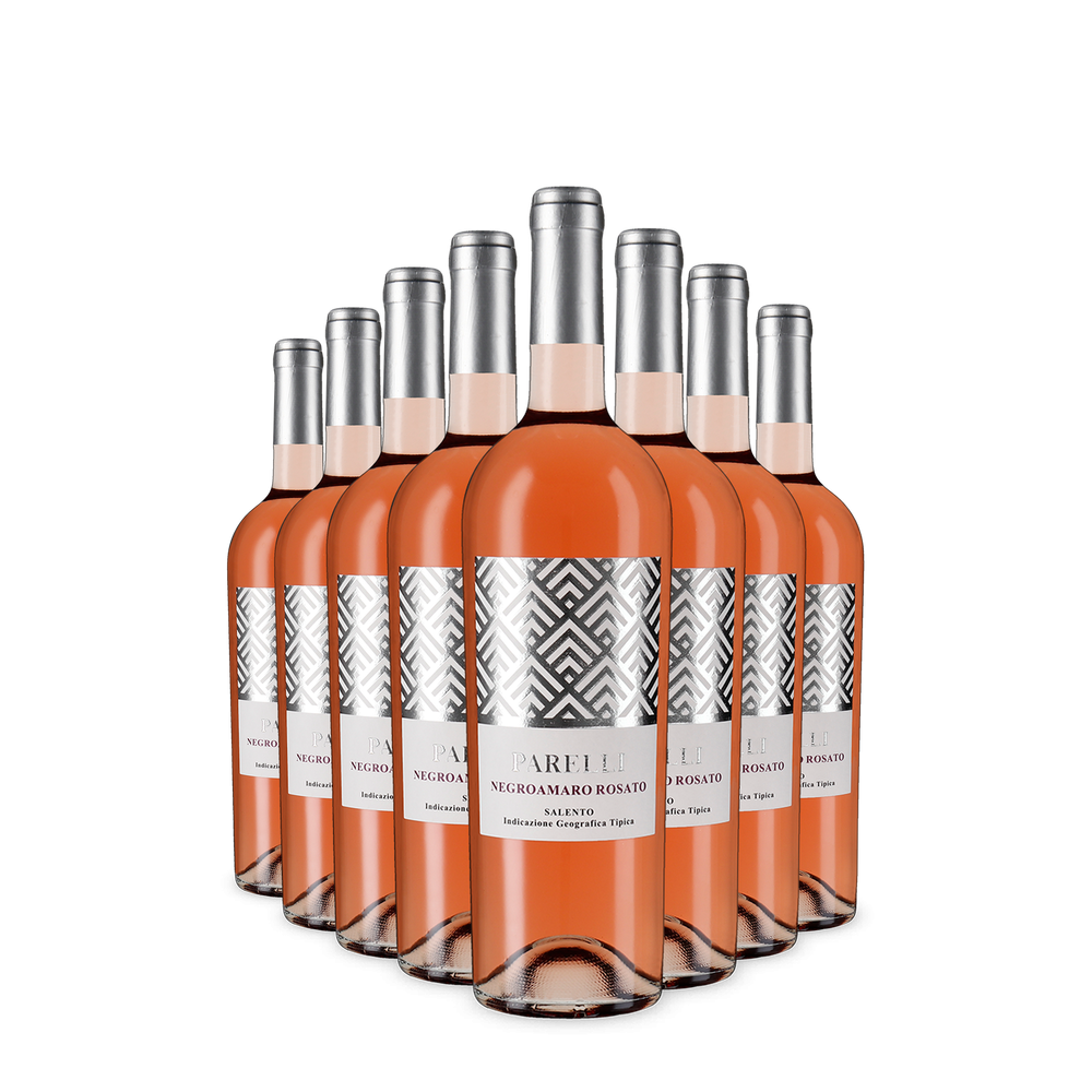 8 bottiglie Parelli Negroamaro rosato 2025
