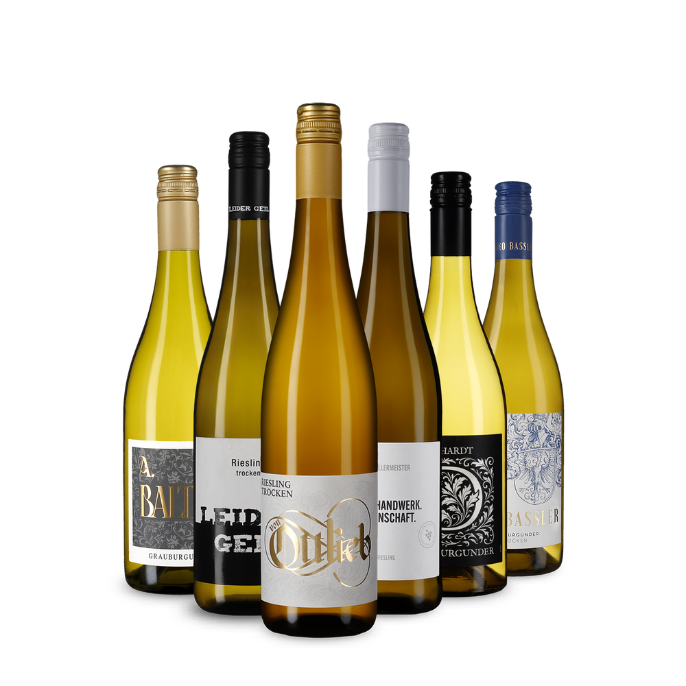 6x1 Selezione di vini bianchi tedeschi premiati con l'oro