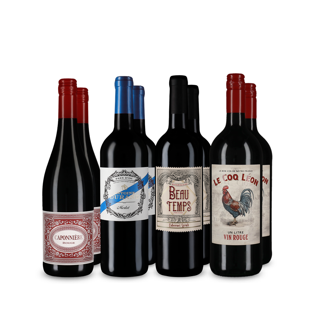 4x2 Selezione di vini rossi francesi premiati con l'oro