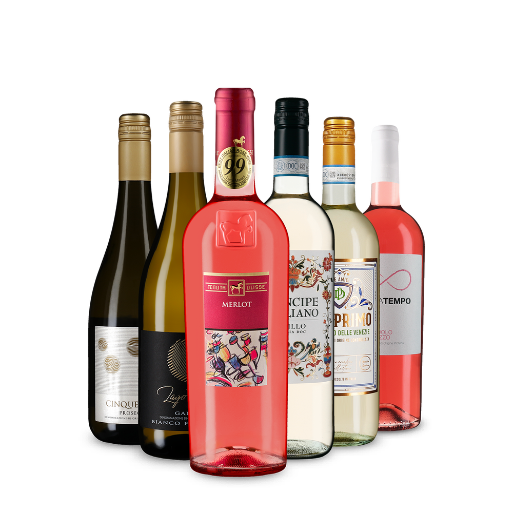 6x1 Vini bianchi e rosati italiani pluripremiati
