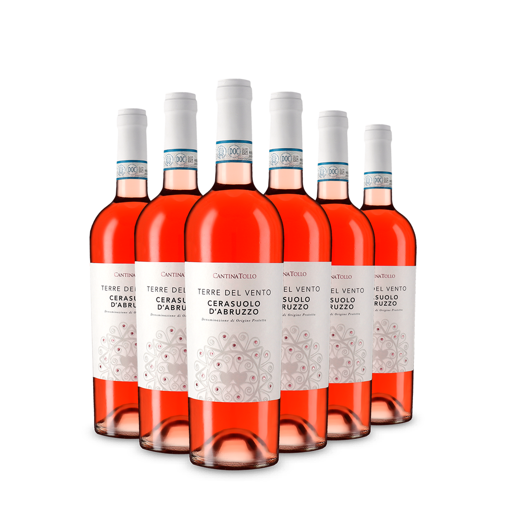 6 bottiglie Terre del Vento Cerasuolo d'Abruzzo rosato 2025