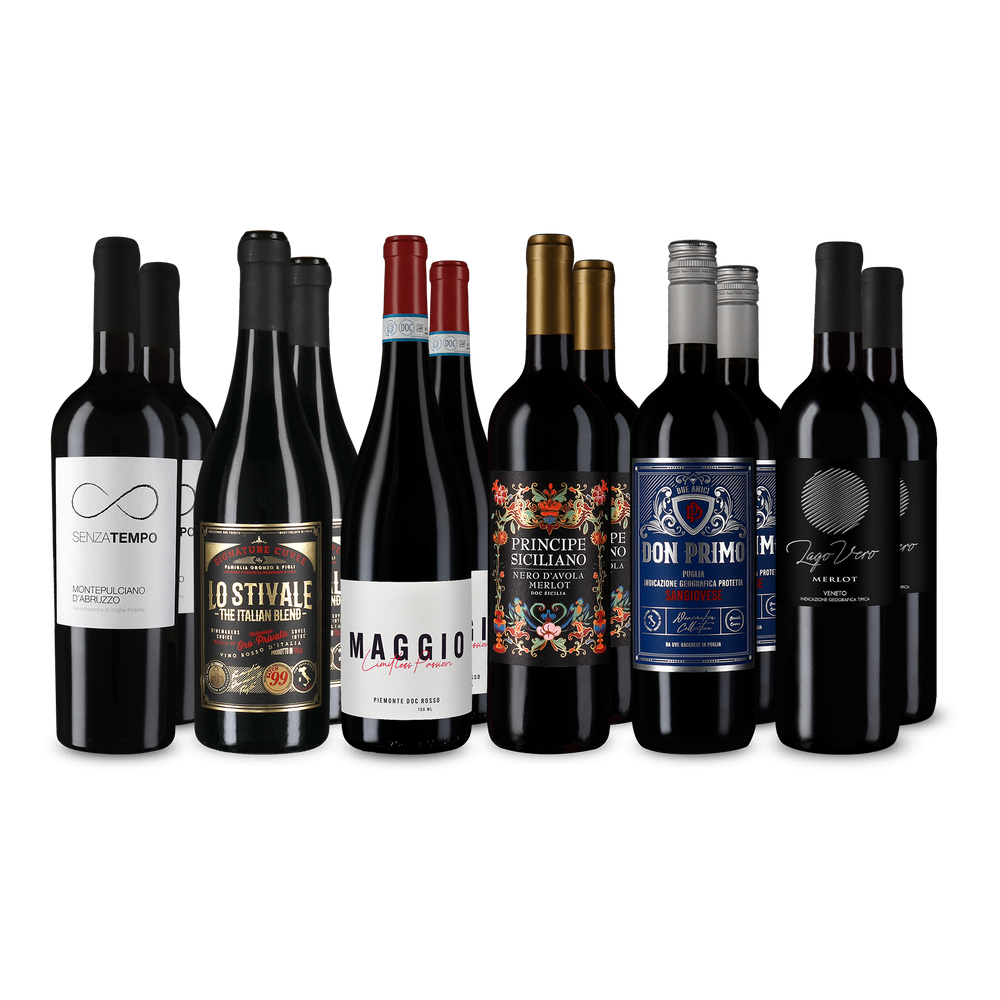 6x2 Viaggio tra i vini rossi d'Italia