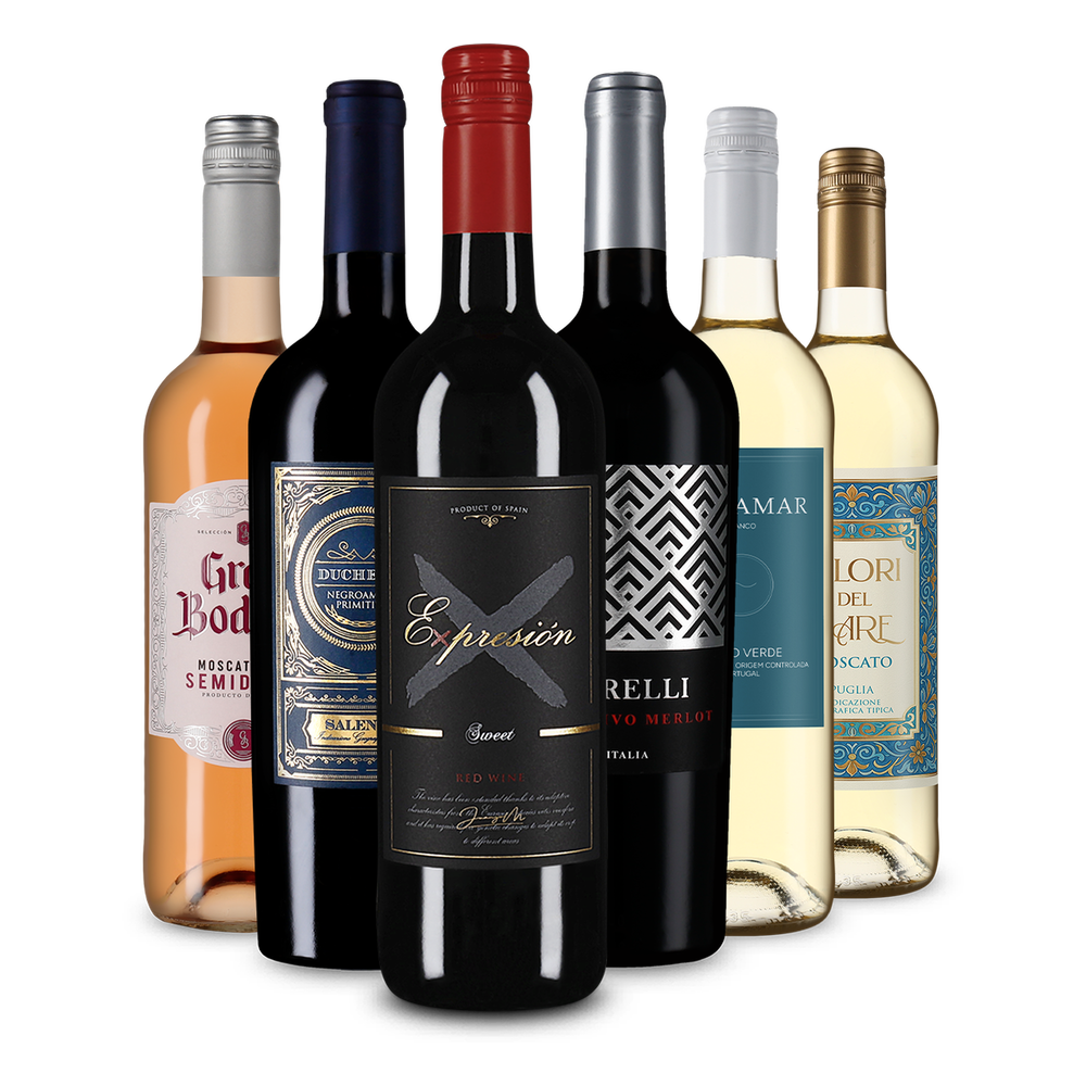 6x1 Fruttata varietà di vini: amabile e abboccato