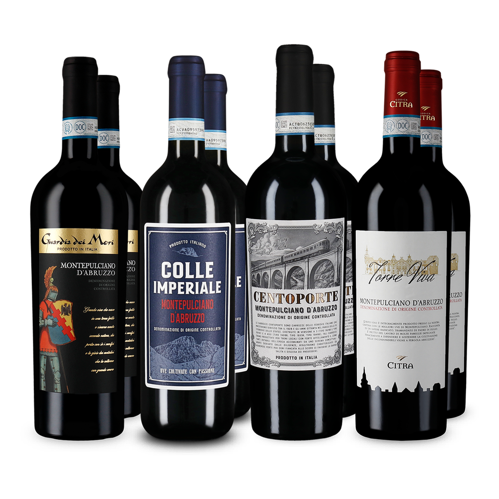 4x2 Montepulciano d'Abruzzo: piacere di vino rosso dall'Italia centrale