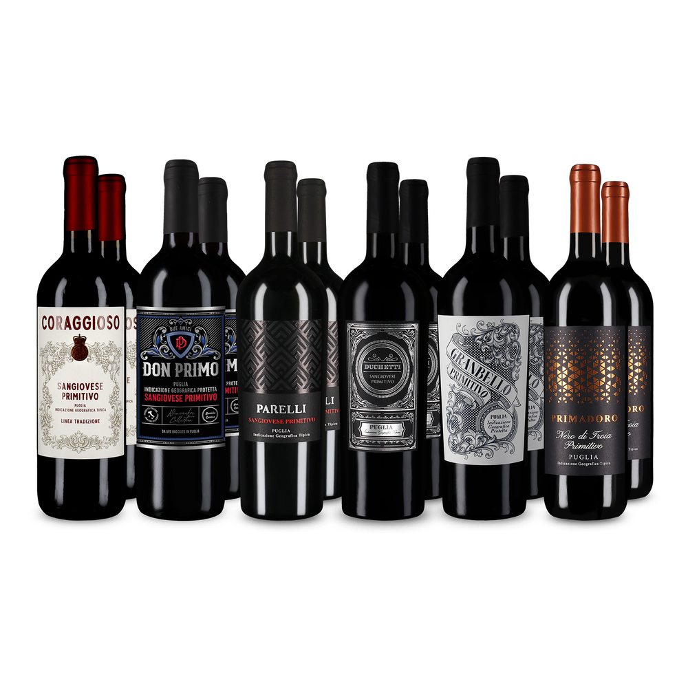 6x2 I nostri Primitivo preferiti in confezione scorta